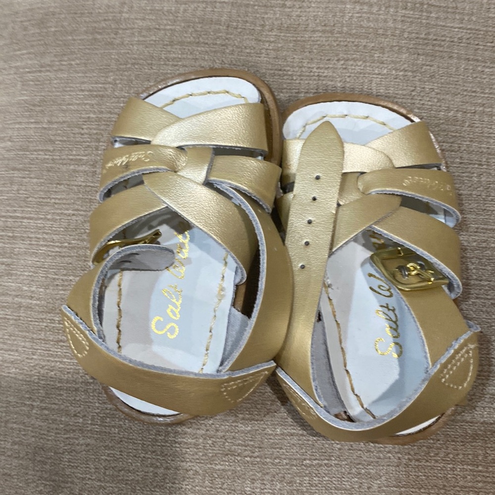 Baby / Toddler saltwater gold sandals